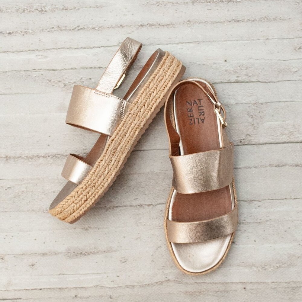 EUC Naturalizer Jaycie Platform Sandal in Bronze size 8.5